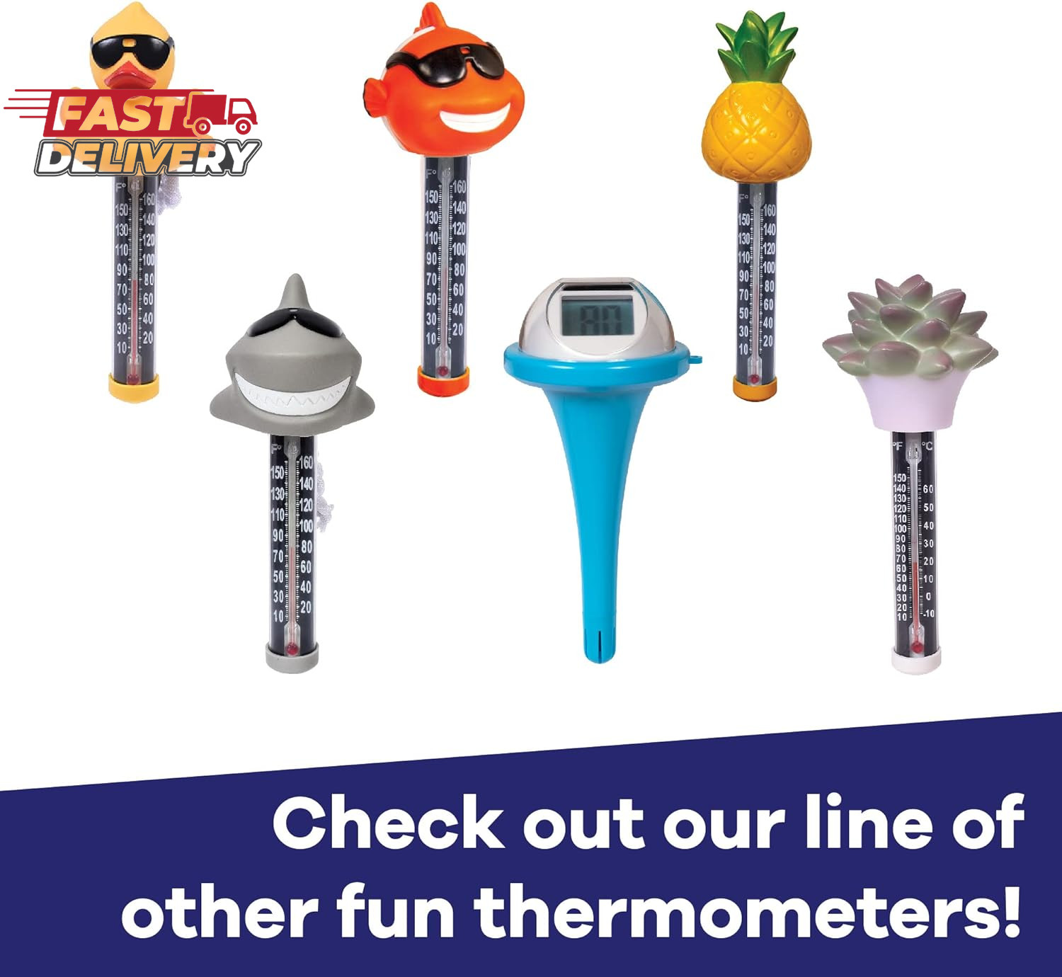 GAME Pool Thermometer- Large Display, Easy to Read, Shatter Resistant Casing, fo