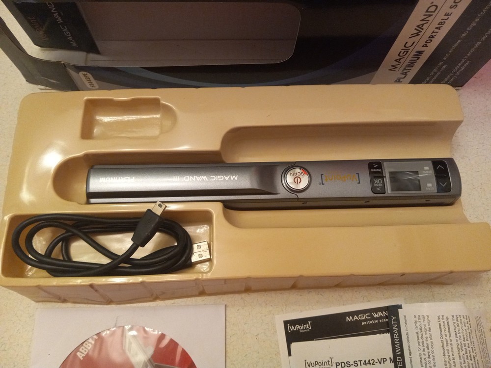 VuPoint Magic Wand III 3 Platinum Portable Scanner ~ ST442PE