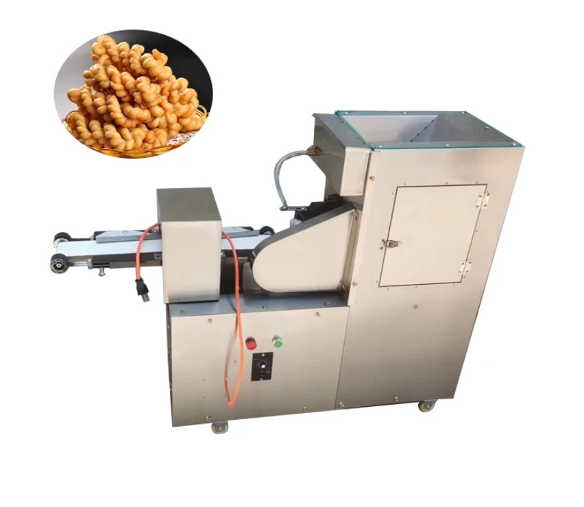 Automatic Extruder Fried Dough Twist Machine Bread Twisting Stick Rolling Cut/