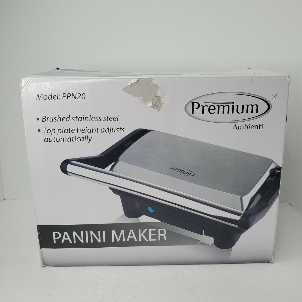 Premium Brand Panini Maker Model PPN20 New Open Box