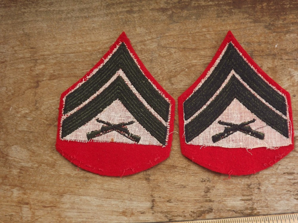 Pair, USMC Corporal Service Chevrons - INV# C1616
