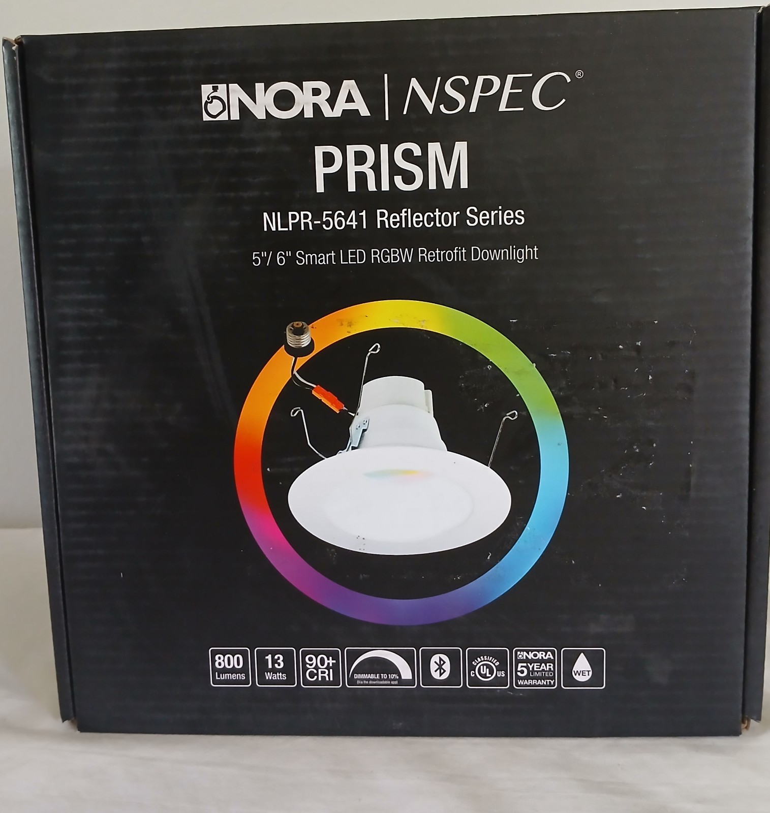 NORA PRISM NLPR-5641. 5"/6" Smart LED RGBW Retrofit Downlight-NEW. Free Shipping