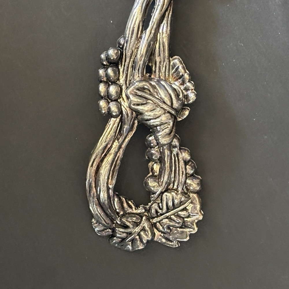 Godinger Silver Art Co Grape Vine Hostess Serving Set 4pc Sticker Patina VTG