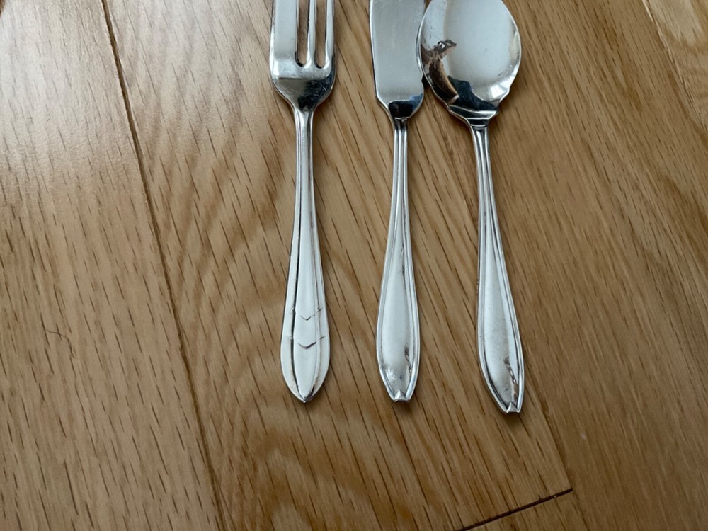 English silverplate hors d'oeuvres set