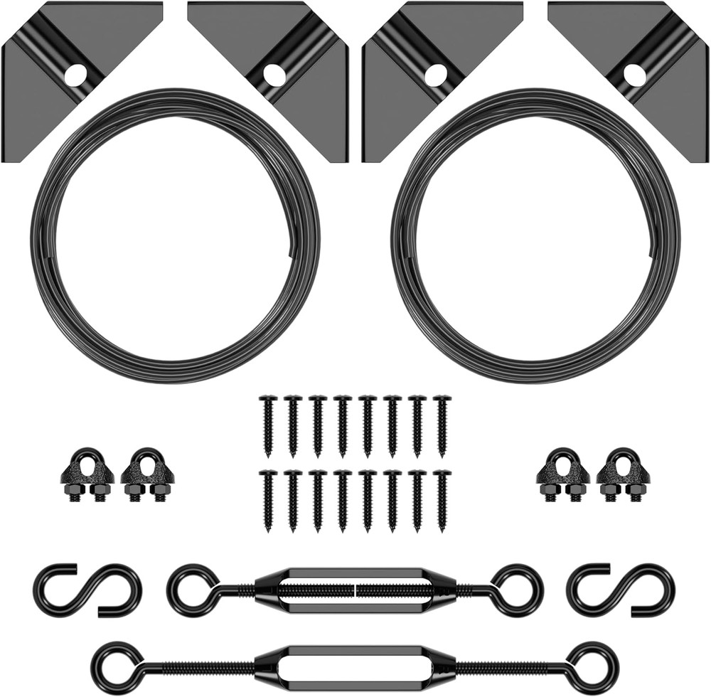 Anti Sag Gate Hardware Kit 2 Pc Fence Gate Support Corner Brackets Black