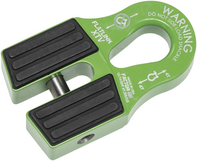 Factor 55 Flatlink XTV Winch Shackle Mount Lime Green