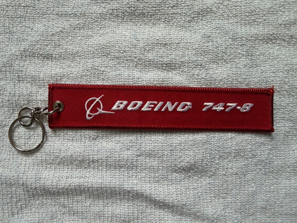 Boeing 747-8 Red “Remove Before Flight” Keychain