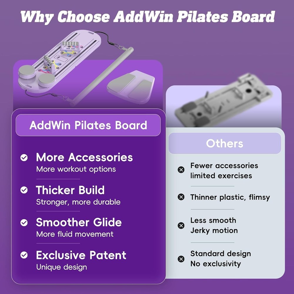 250 lbs Capacity Pilates Board – Foldable, Smart Tracking & Safety Features