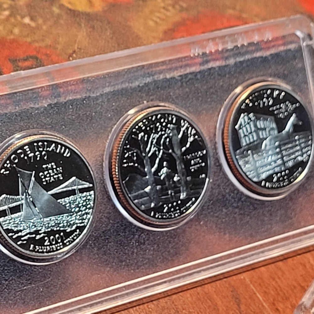 2001 Washington Quarter 5 coin Proof Set DCAM