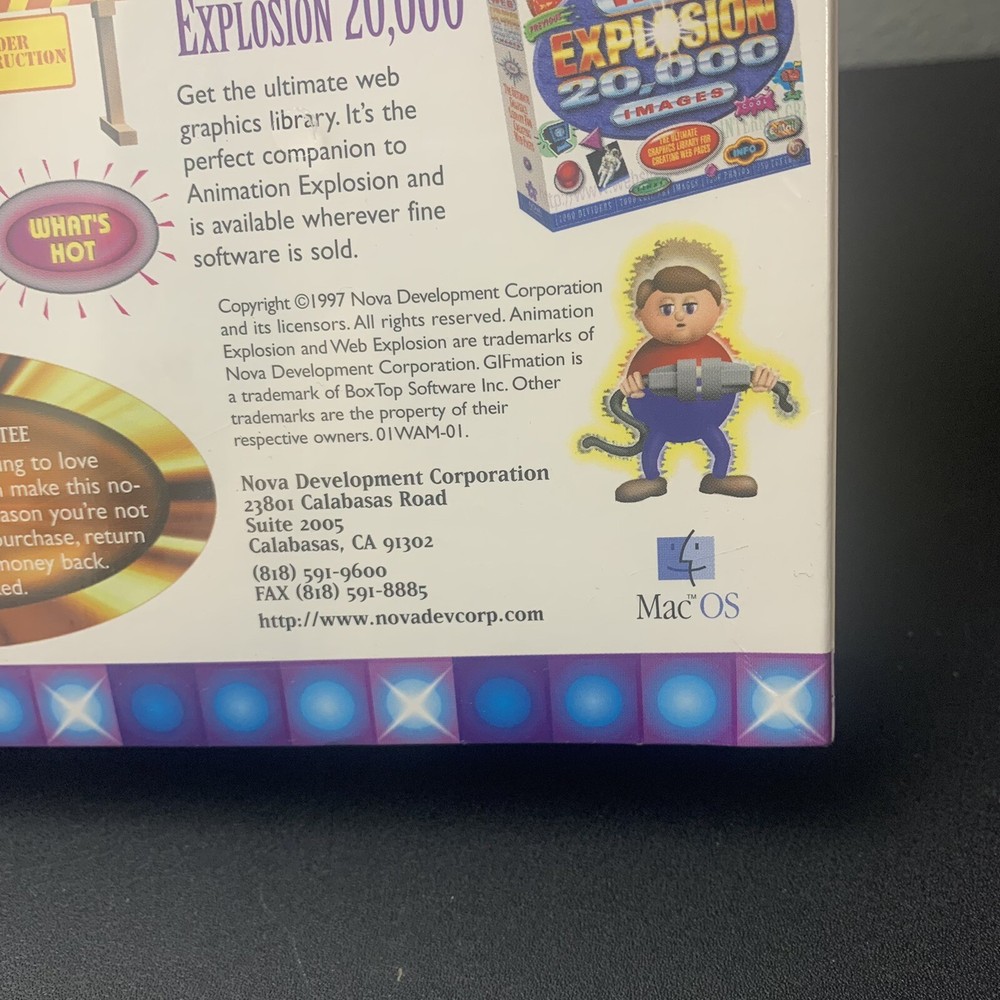 Nova Development - NOS 1997 Macintosh Web Animation Explosion 5000 Animations