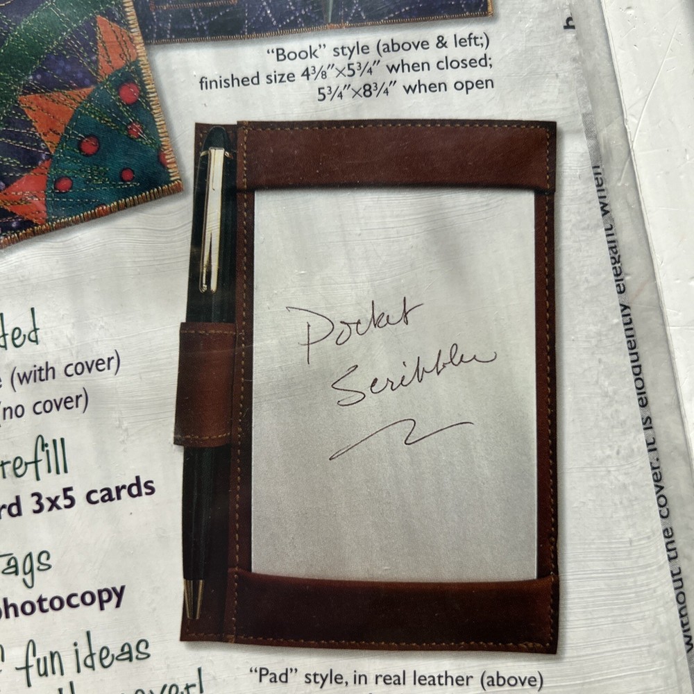 Vintage Pocket Scribbler sewing Pattern #0041 note keeping/card holder