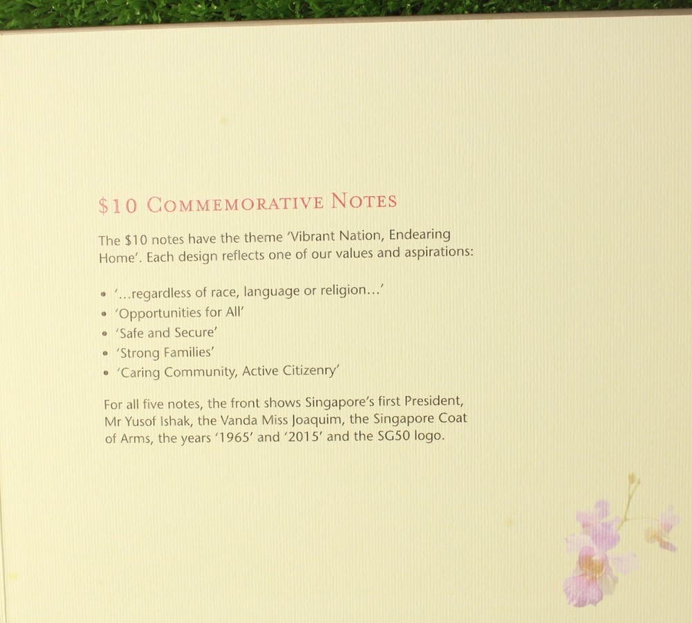 Singapore SG50 Commemorative Notes Set