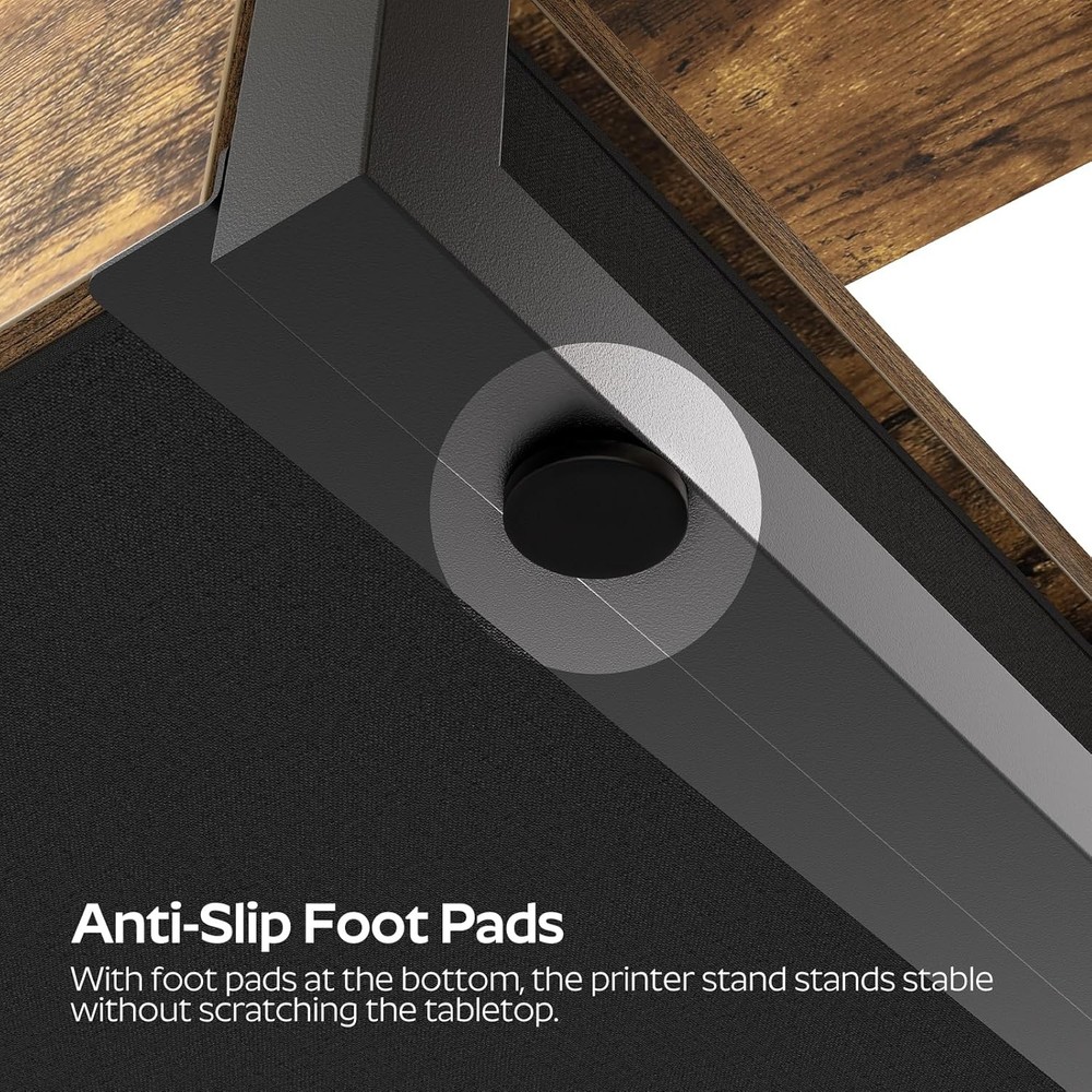 Desktop Printer Stand 2-Tier Printer Table W/ Non-Woven Drawer Multi-Purpose