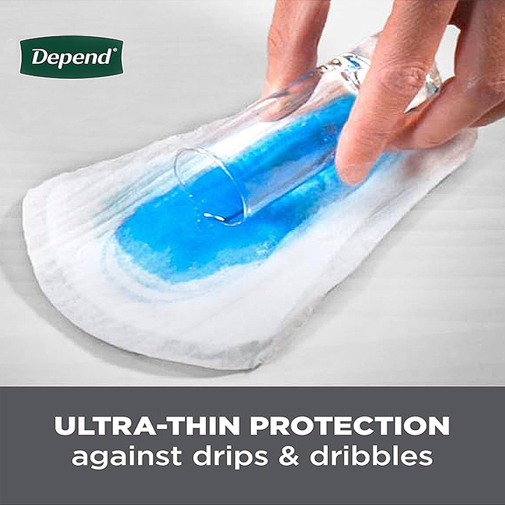 Depend Shields Incontinence Pads for Men, Light Absorbency, 58 Count - "READ"