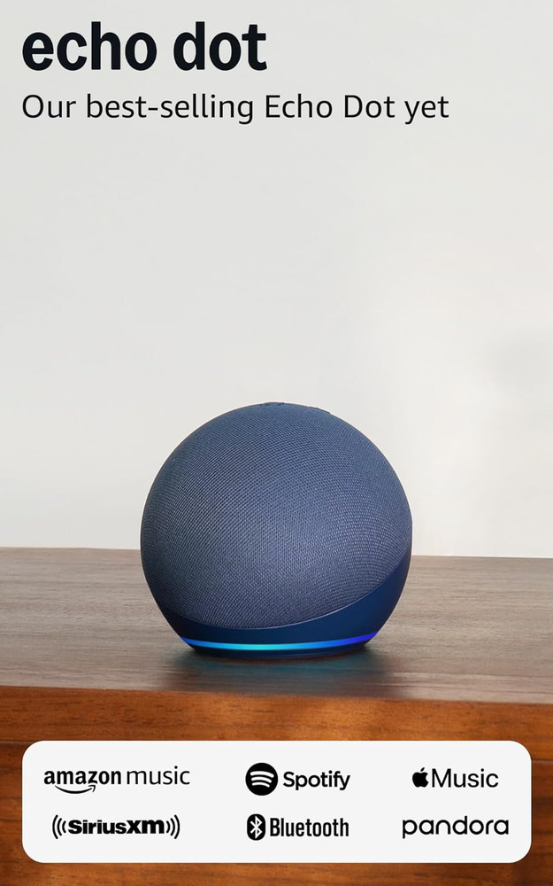 Amazon Echo Dot 5th Gen Smart Speaker with Alexa WiFi Bluetooth Deep Sea Blue