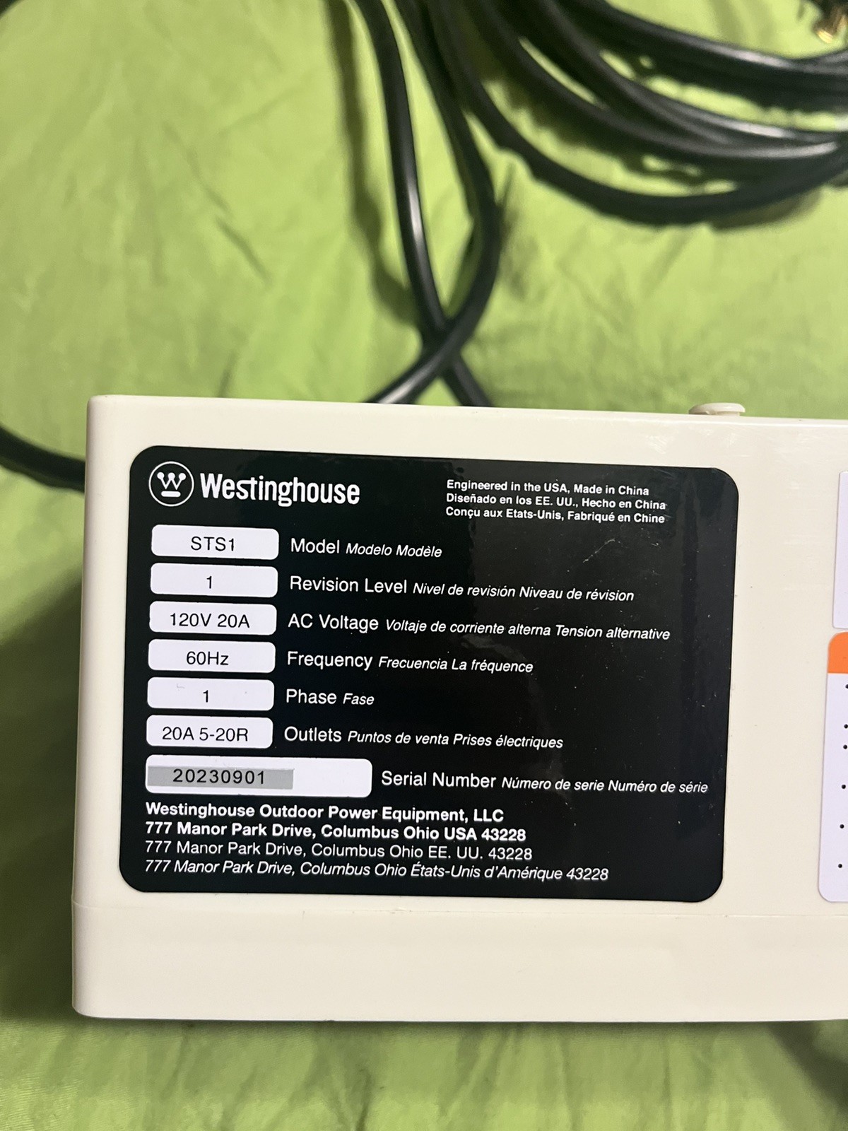 Westinghouse ST switch, smart automatic portable transfer switch