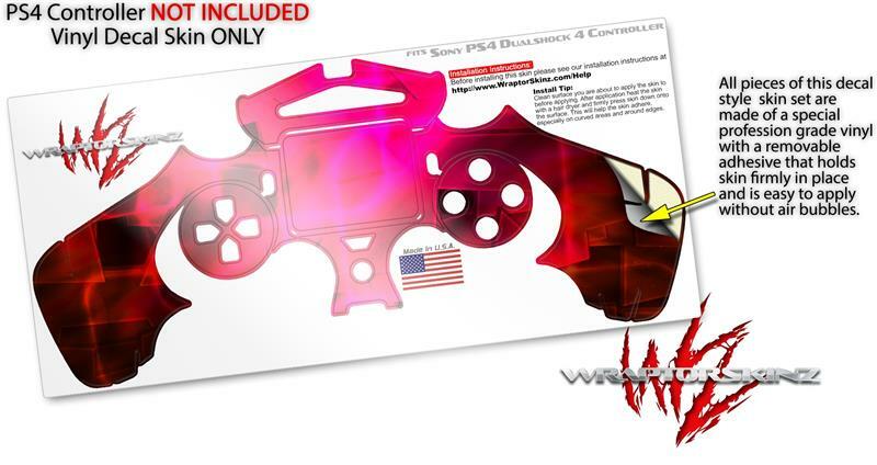Skin for Sony PS4 Controller Cubic Shards Red