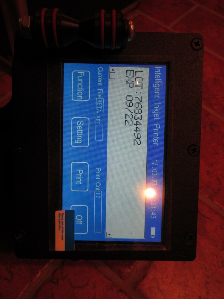 Portable M3S Handheld Intelligent Inkjet Printer Date Coder UPC Expiration Date