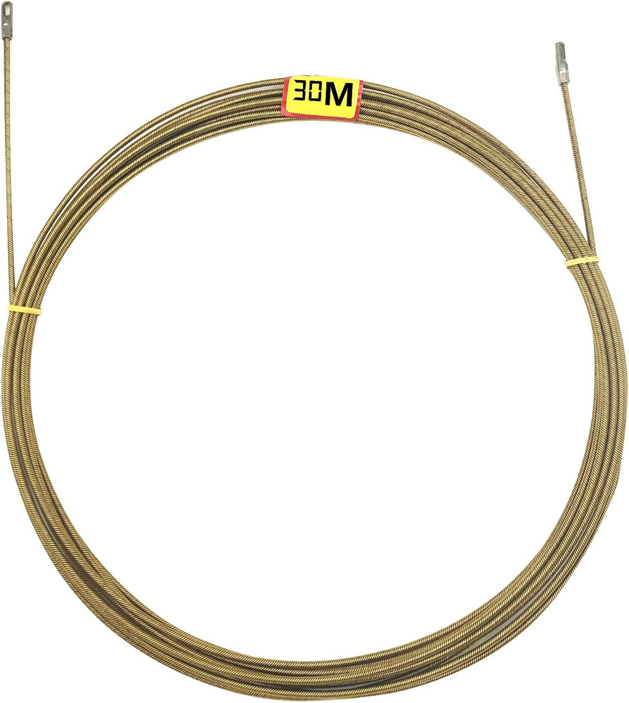 100Ft Electrical Spring Wire Threader Fish Tape Fastener Cable Wire Puller Tool