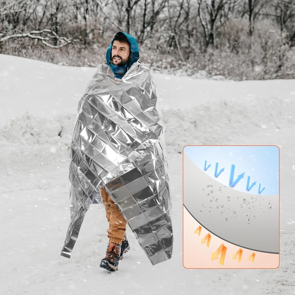 Space Blankets 6pk, Mylar Emergency Thermal