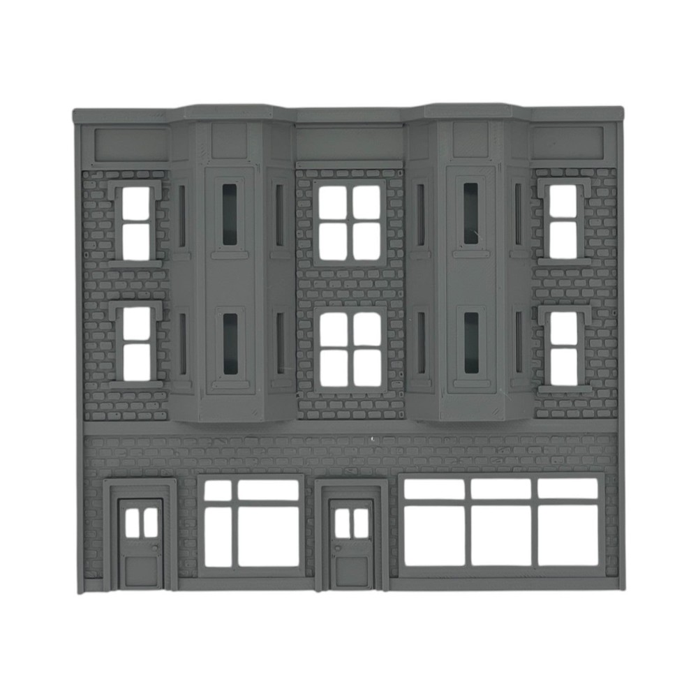 Backdrop Building BG #1 - Z Scale 1:220 - Gray