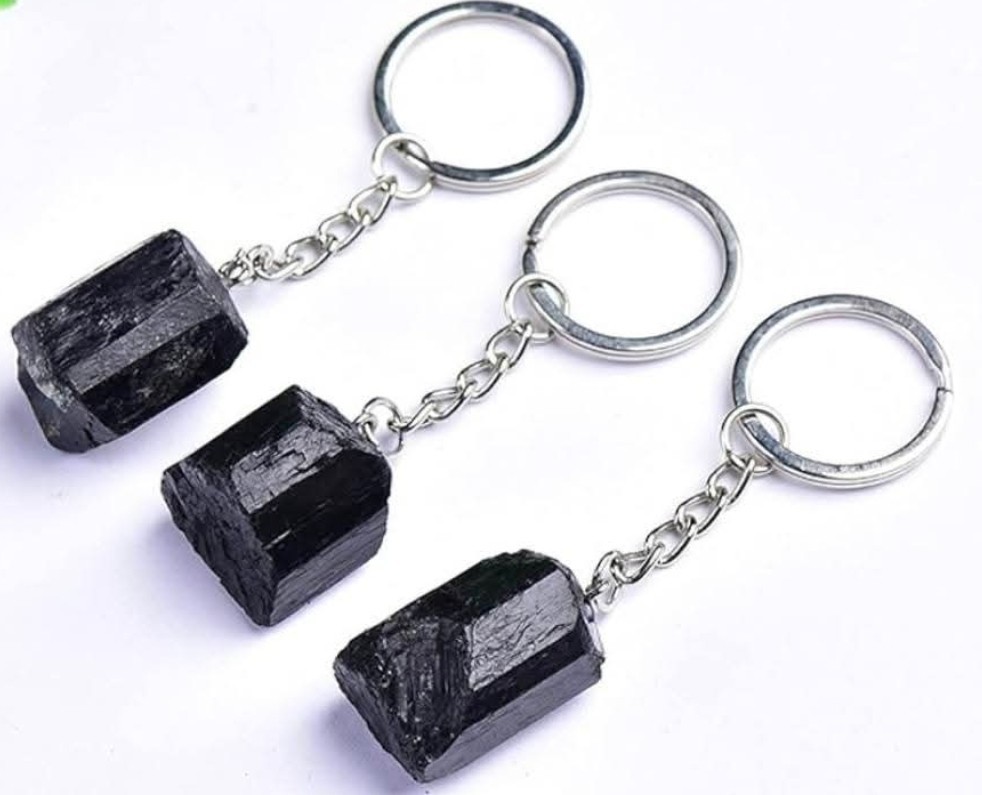 Black Tourmaline Keychains 10 PACK