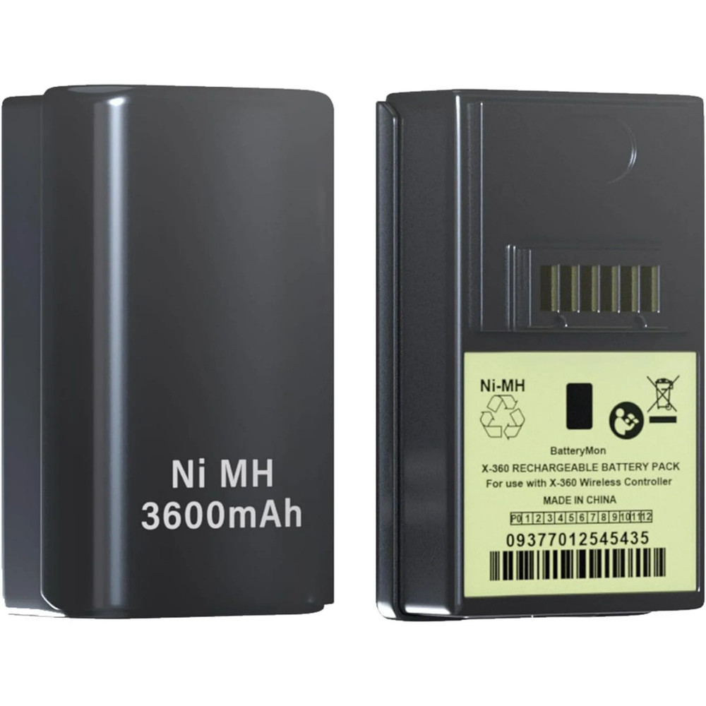 2 Pack 3600mAh Rechargeable Battery Pack for Xbox 360 Controller