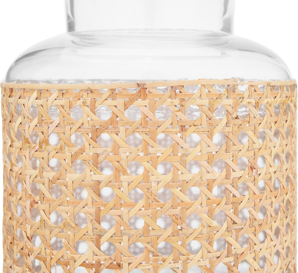 8 “H Glass Vase with Decorative Cane Sleeve