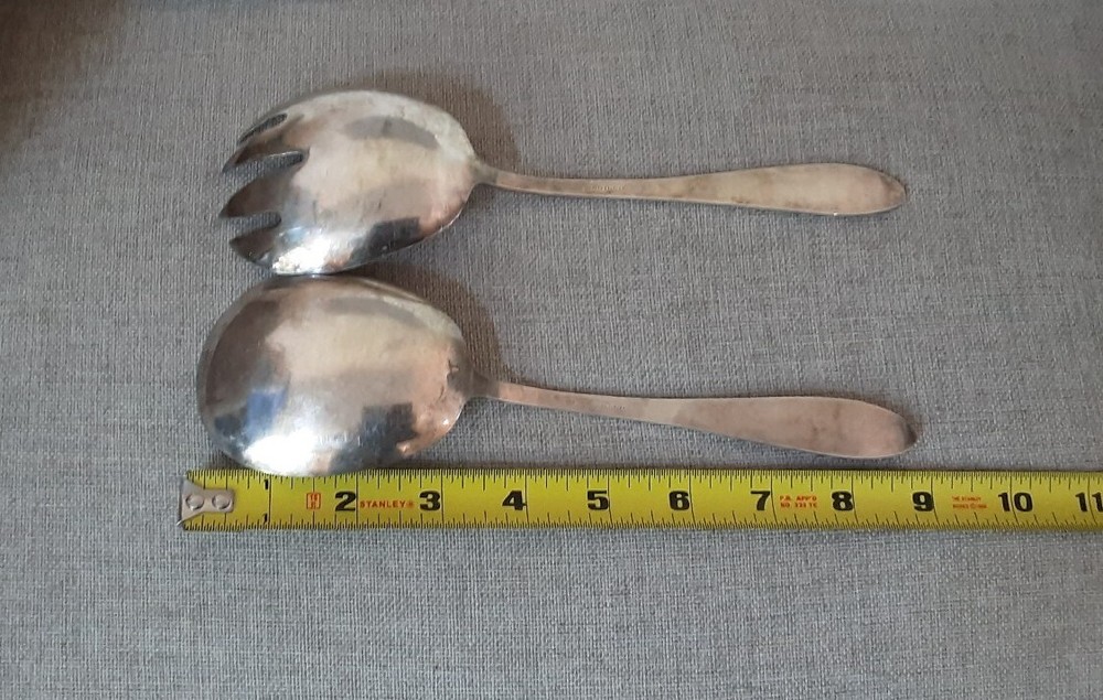 Reed & Barton Silverplate 9 inch Salad Serving Spork & Spoon