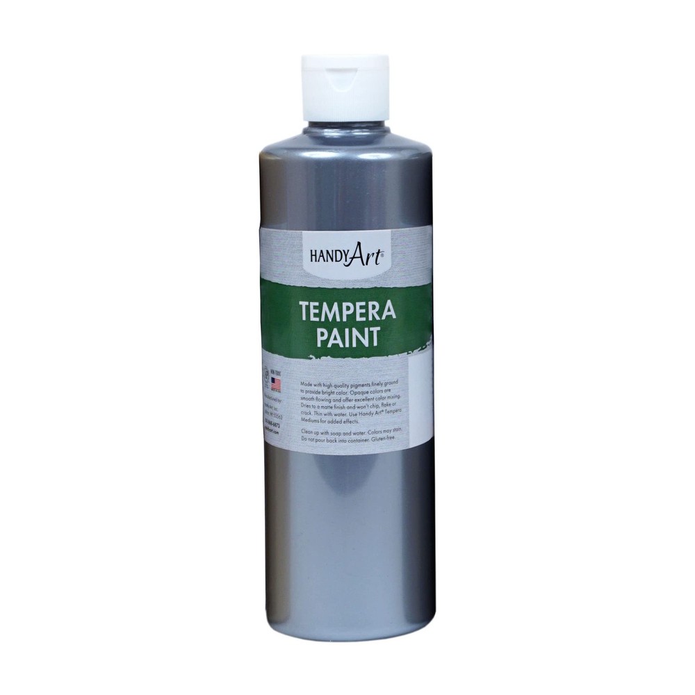 Tempera Paint 16 ounce, Metallic Silver