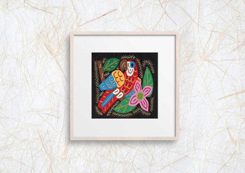 Multicolor Bird Red And Blue Molita