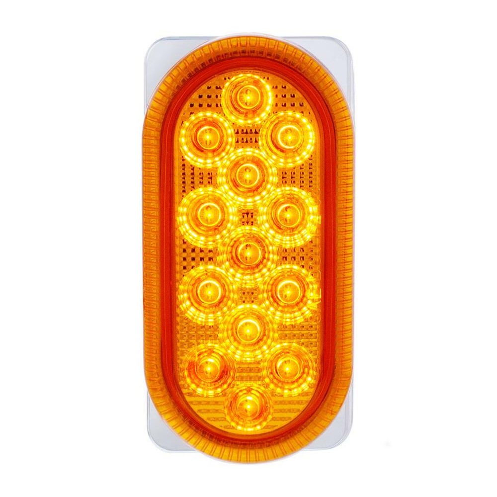 Double Face Mirror Light Bracket with 13 LED Dual Function Lights - Amber & Red