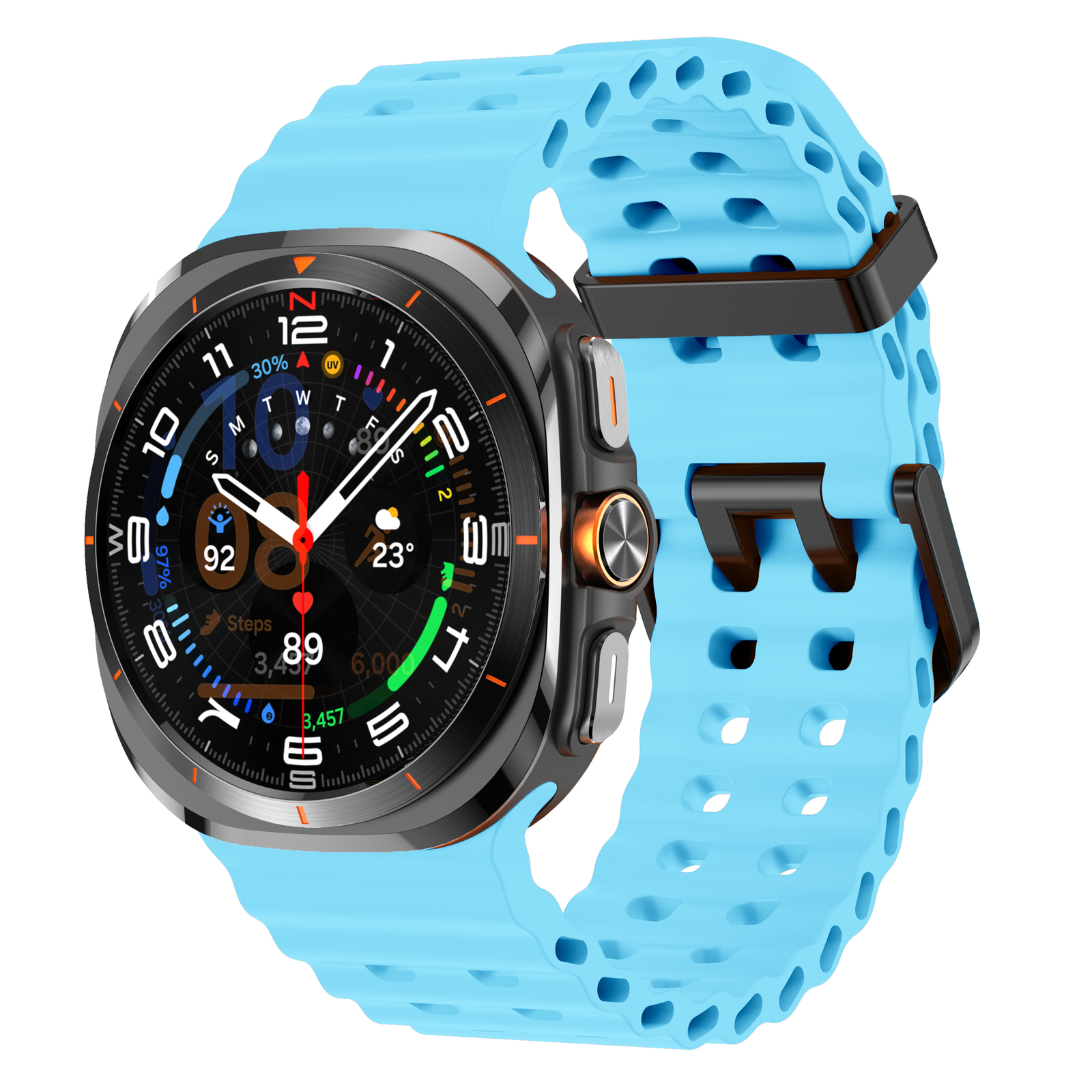 NEW Sport Soft Silicone Band for Samsung Galaxy Watch 7 Ultra 47mm NO Gaps Strap