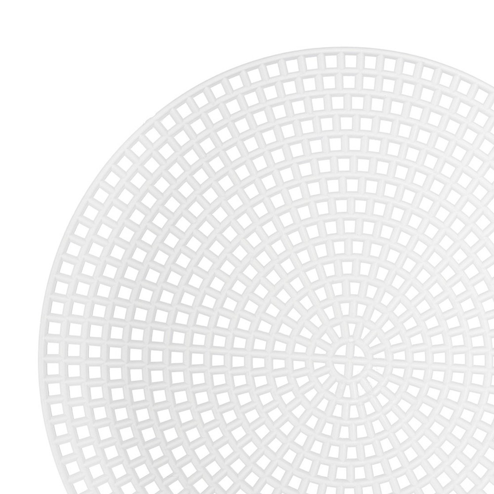 20 Pack Round Plastic Canvas Mesh Sheets 4.53" White Circle Blank Mat