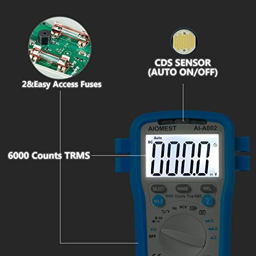 6000 Counts TRMS Digital Auto Ranging - Multitester for AC/DC Multimeter