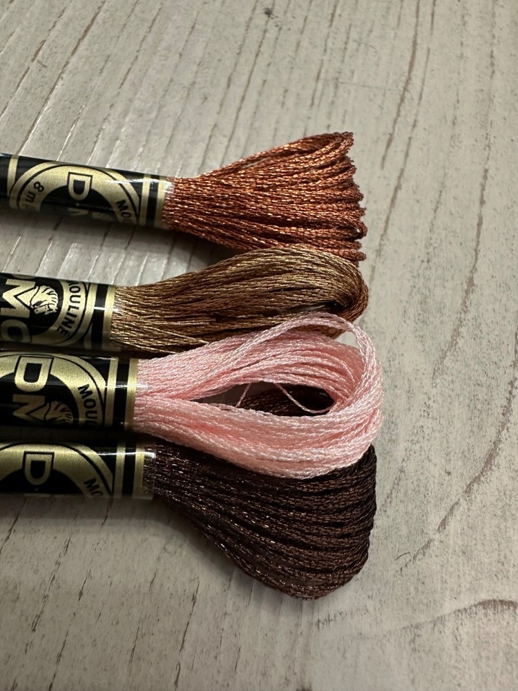 DMC Mouline Light Effects Metallic Embroidery Thread Polyester 4 Skeins