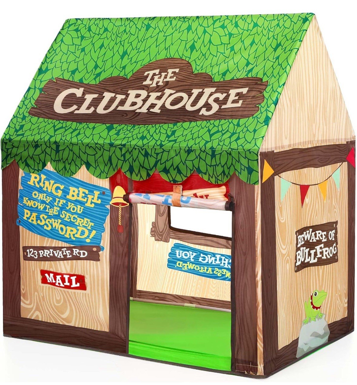 NIB SweHouse Kids Playhouse Clubhouse Tent Roll Up Door Windows Toddler Indoor