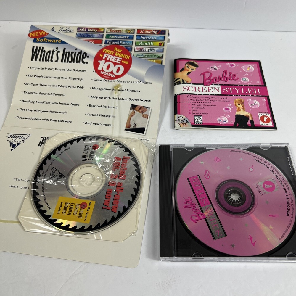 Barbie Screen Styler (PC-CD 1997) for Windows 95 - NEW Sealed