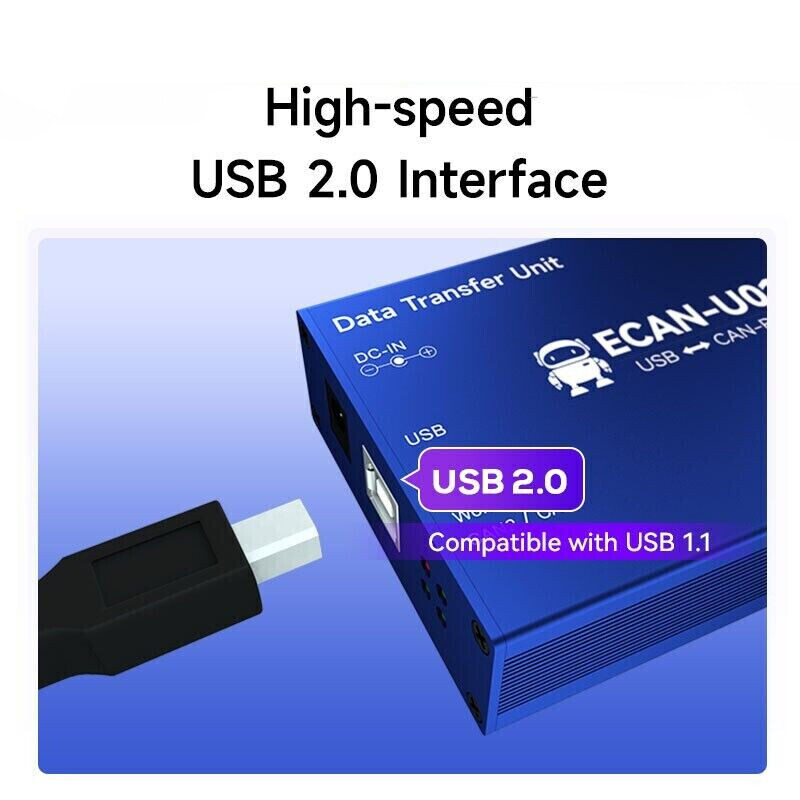 ECAN-U01S Dual-Channel USB To CAN Adapter Converter CAN Bus Analyzer Debugger