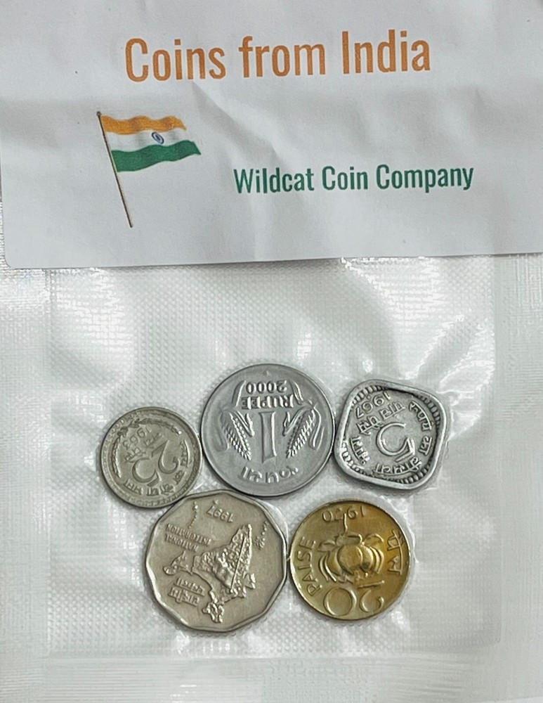 India Coins - 5 Random Coins - Free Shipping