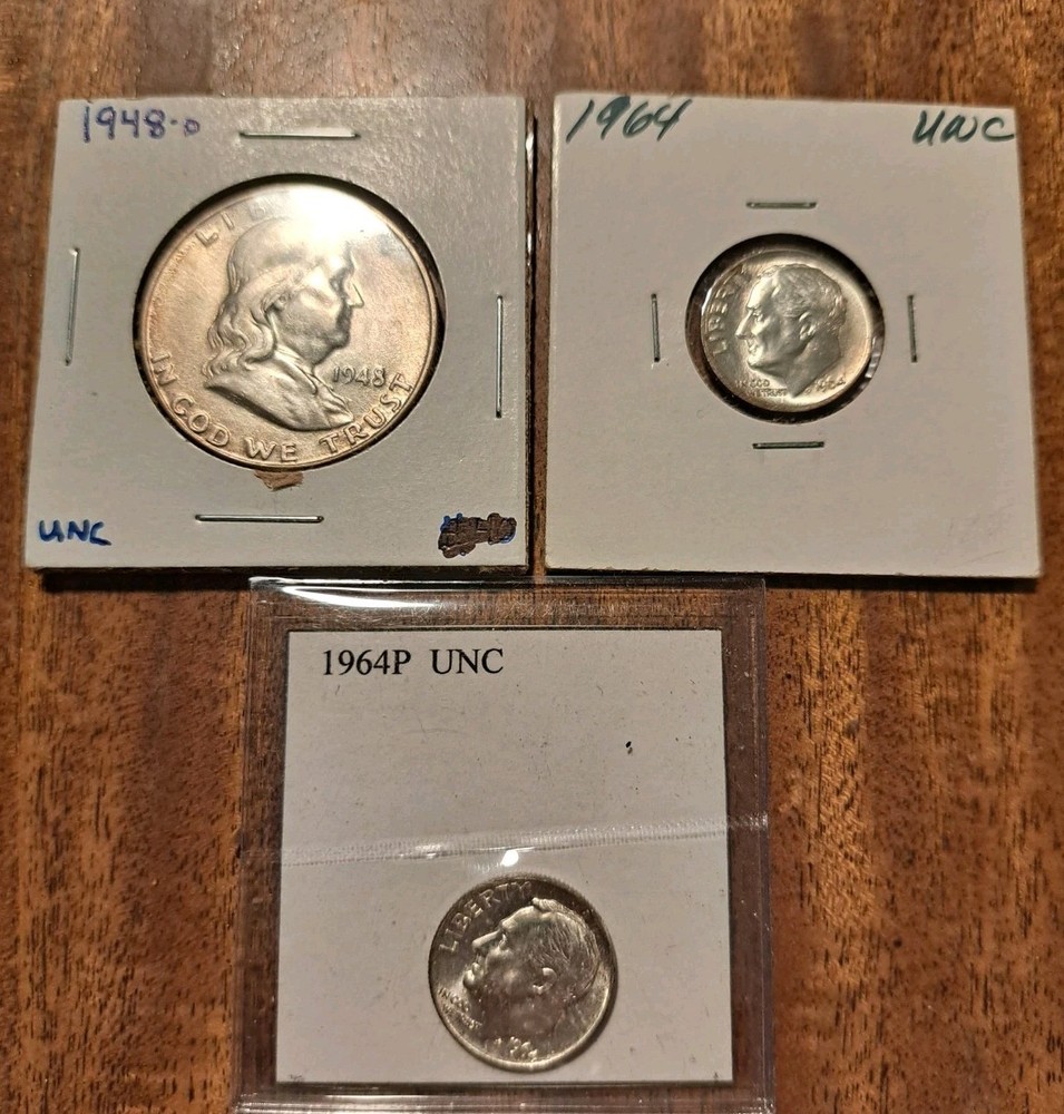 3 - U.S. mint uncirculated coins 90%