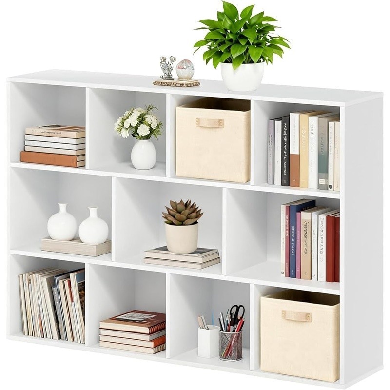11 Cube Storage Organizer Stackable Bookshelf Durable Display Unit Easy Assembly