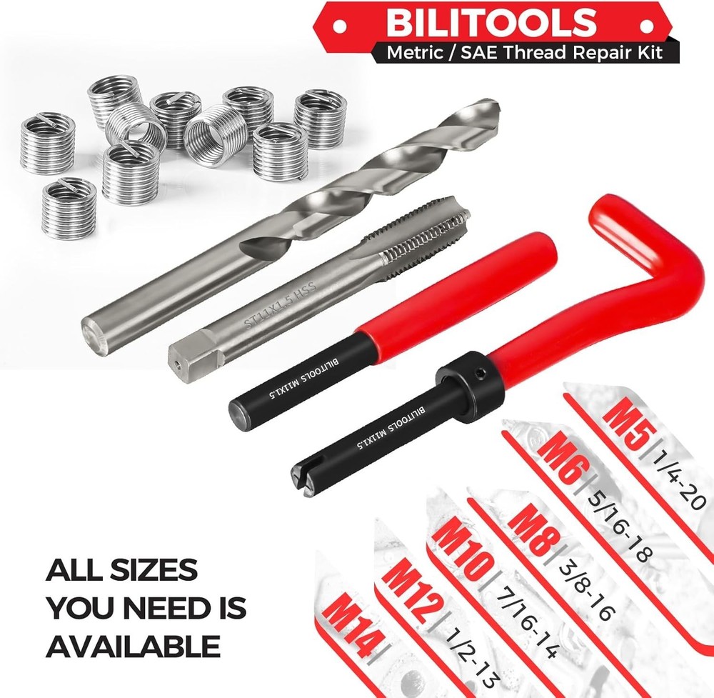 M11x1.5 Helicoil Thread Repair Kit - Quick & Efficient Stripped Thread Solutions