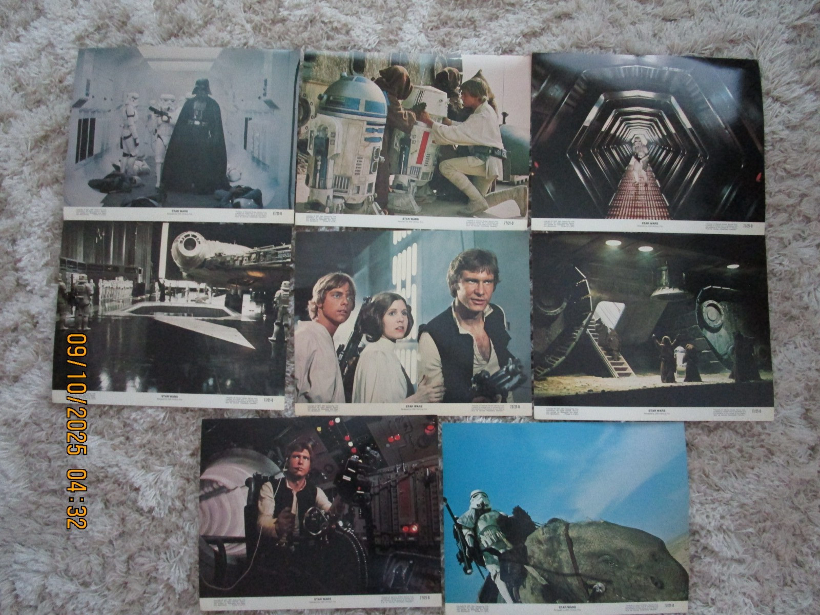 Vintage Original 1977 Star Wars Movie Lobby Card Set 77/21-0 Lot of 8 11x14
