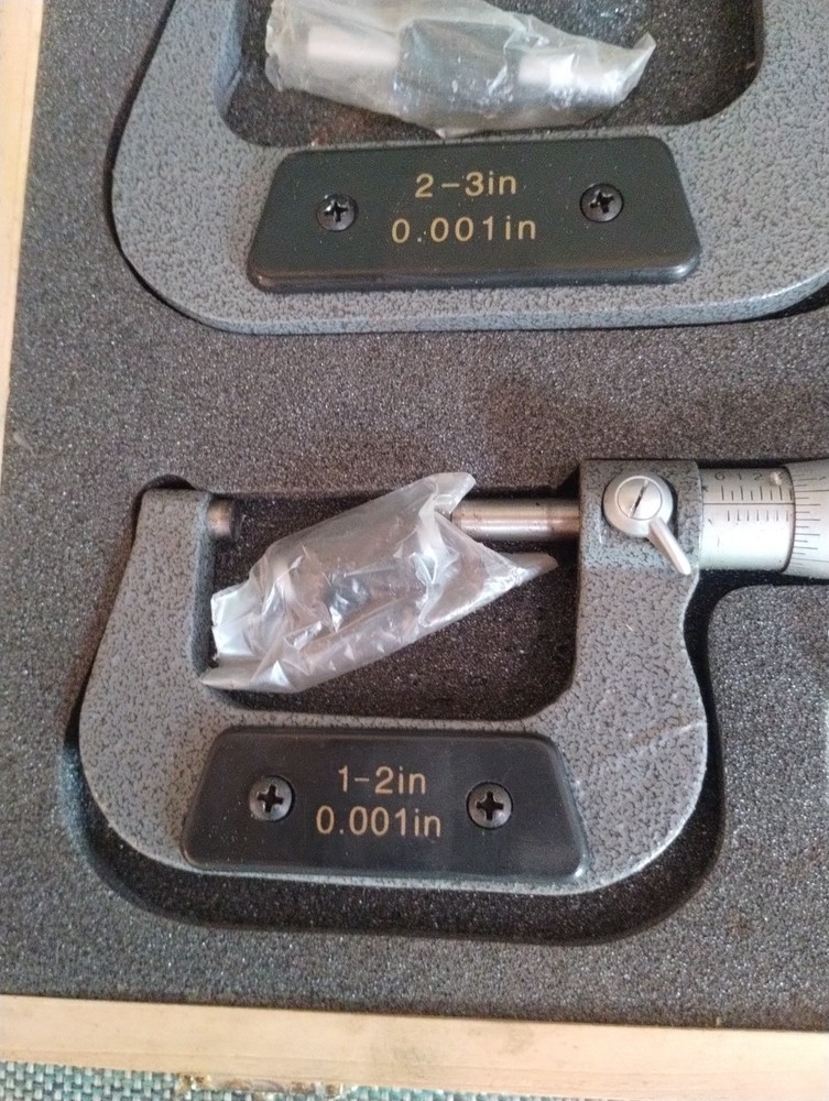 3-Piece Precision Outside Micrometer Set 0-3" with Mechanical Digit Counter
