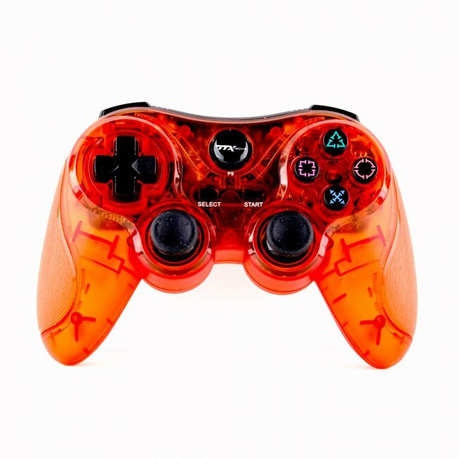 TTX Tech PS3 Wireless Controller Clear Red