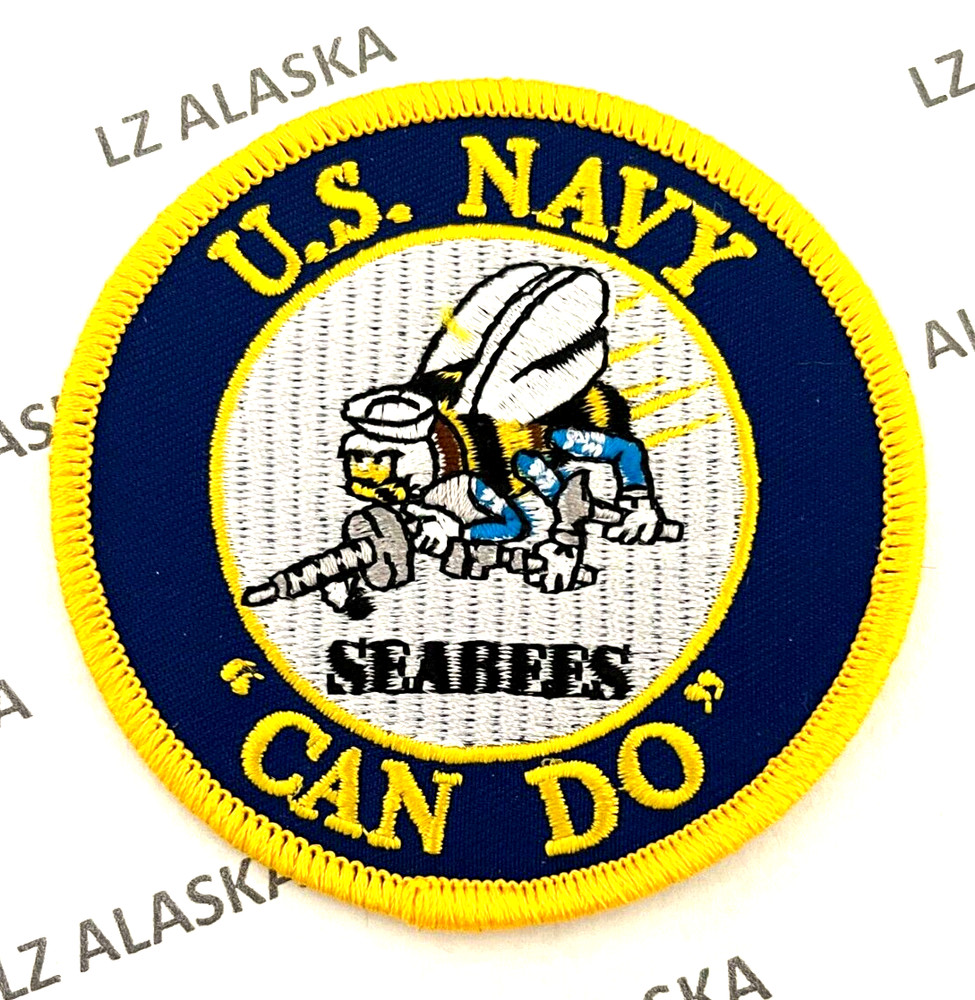 U.S. NAVY SEABEES FULL COLOR "CAN DO" PATCH (N2) EMBROIDERED