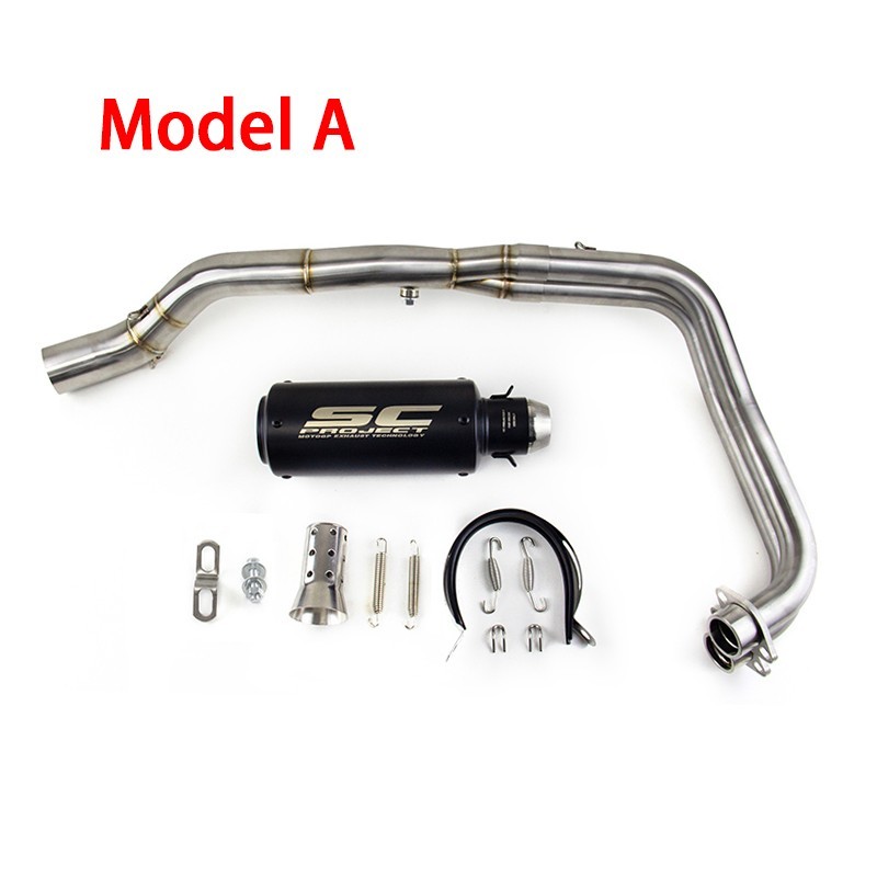For Yamaha YZF R3 2015-2025 MT-03 Whole System Black Muffler Exhaust Header Pipe