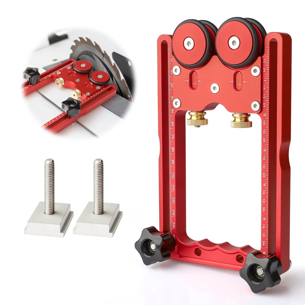 Thin Rip Jig & Feather Boards Combo for Table Saws - Router Table Accessories...