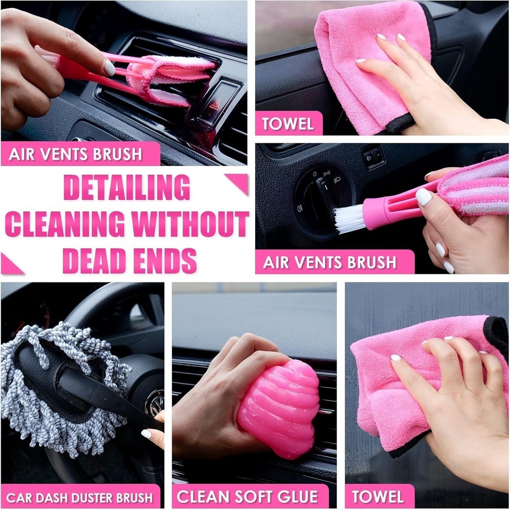 Professional 17pcs Car Cleaning Kit Includes High Power Handheld Vacuum​
